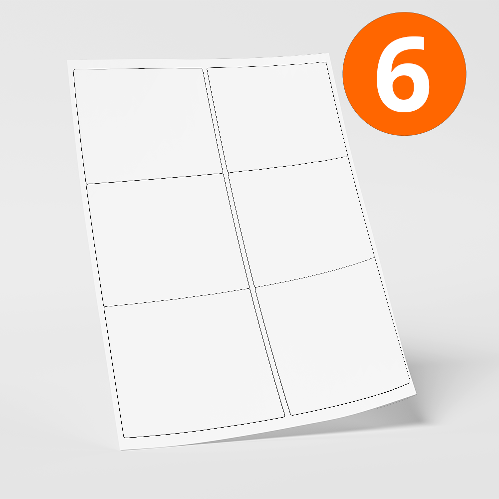 A4 Label 6 Per sheet