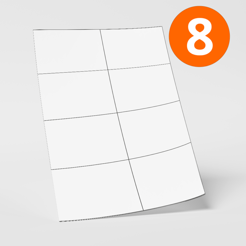 A4 Sheet Labels LL08NSE 8 Labels Per Sheet