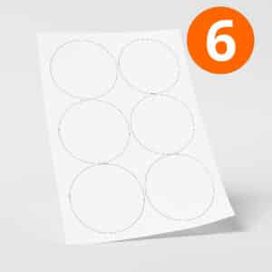 6 Round Circular Labels