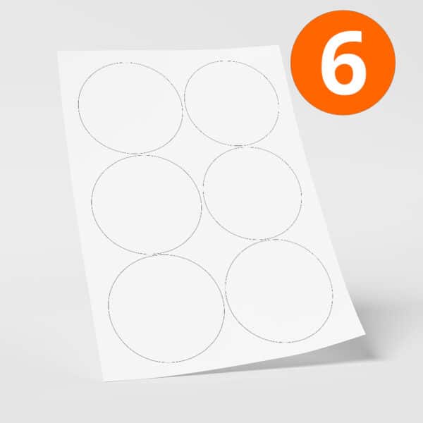 6 Round Circular Labels