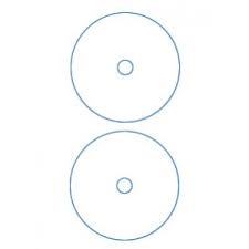 Plain A4 Sheet Labels- 2 CD Sheet Labels 117mm O. D & 41mm Internal.Dia