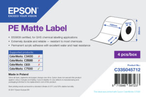 Epson label roll synthetic 102x51mm for CW-C6000 CW-C7500 Inkjet