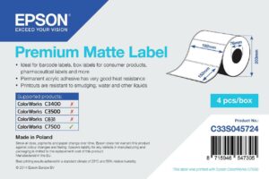 Epson label roll normal paper 102x152mm for CW-C6000 CW-C7500 Inkjet