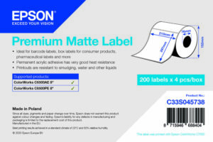 Epson label roll normal paper 210x297mm for CW-C6500